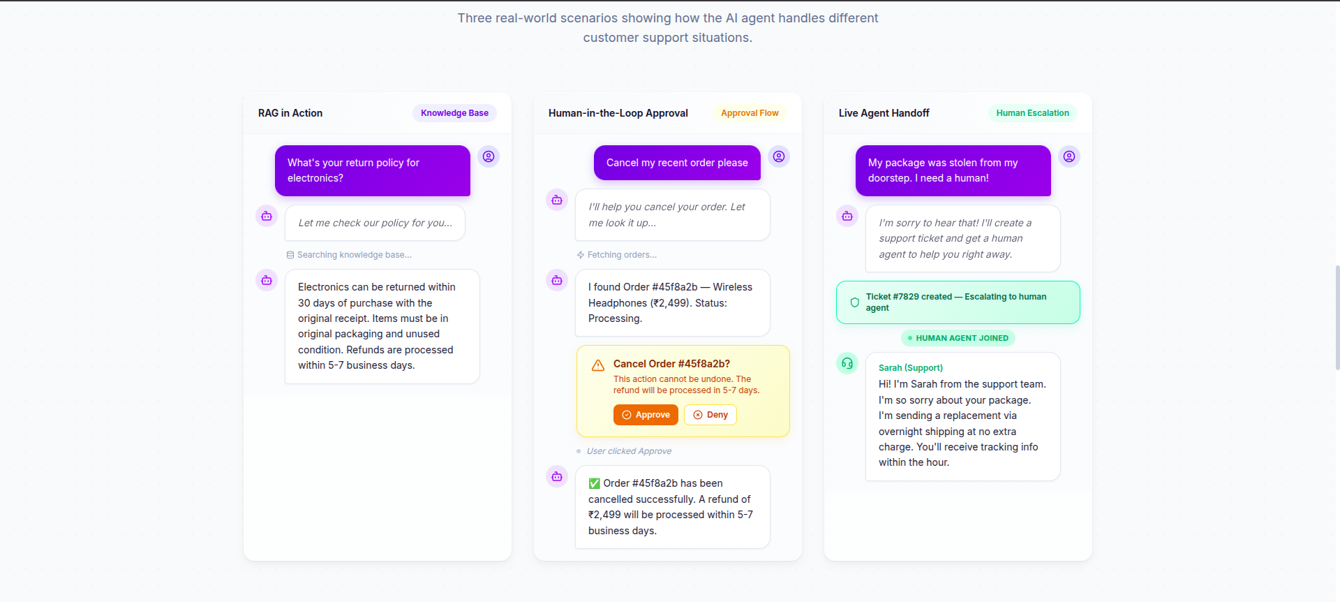 AI Support Agent — E-Commerce